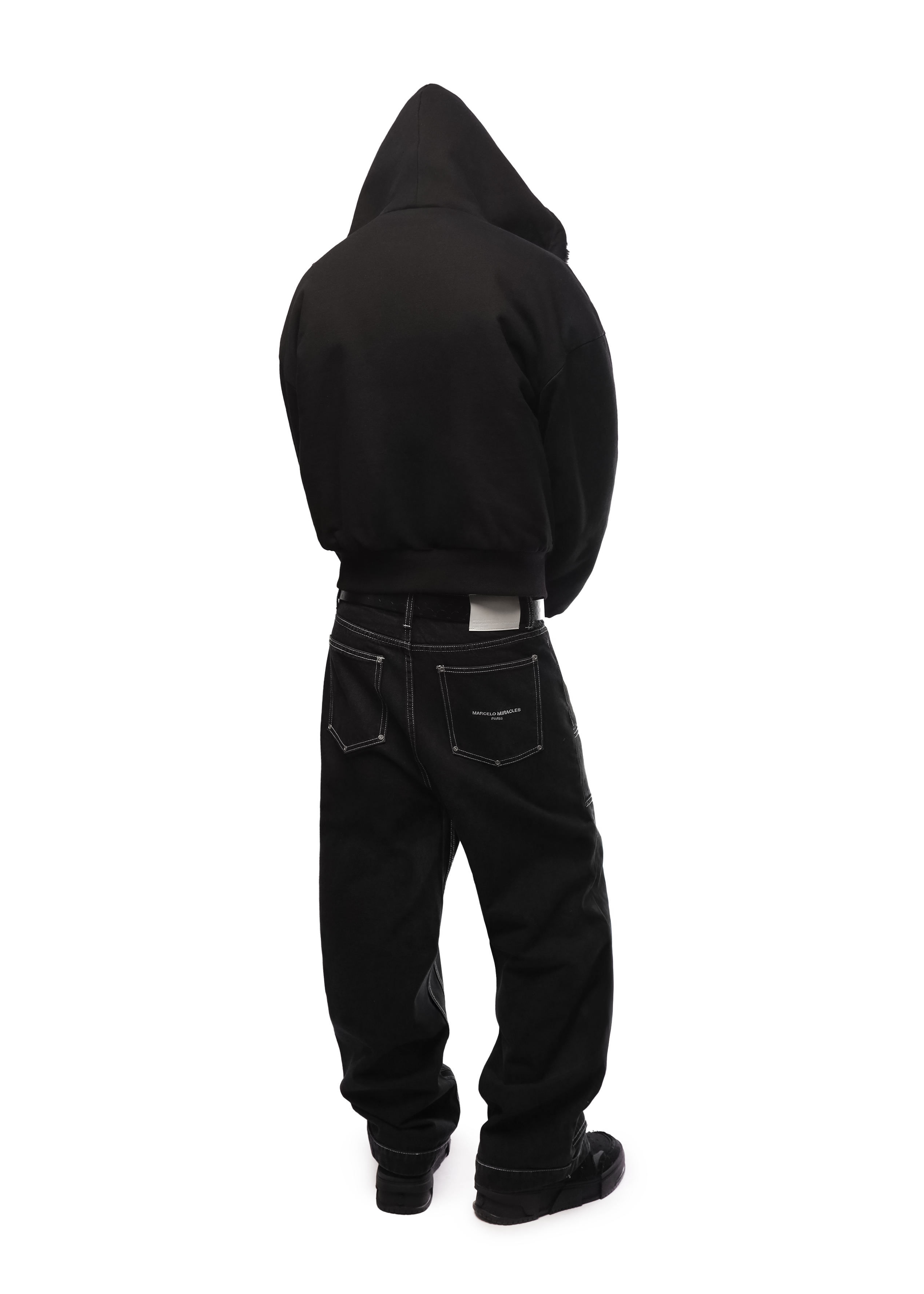 FUR/BLACK 2-SIDED ZIPPER