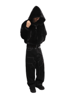 FUR/BLACK 2-SIDED ZIPPER