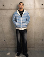 CREAM/BLUE 2-SIDED ZIPPER