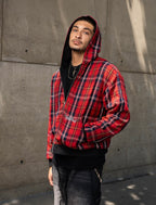 BLACK/RED 2-SIDED ZIPPER